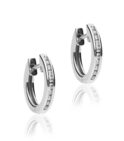 Pendientes Muriel De Aro En Oro Blanco 18k Y Diamantes