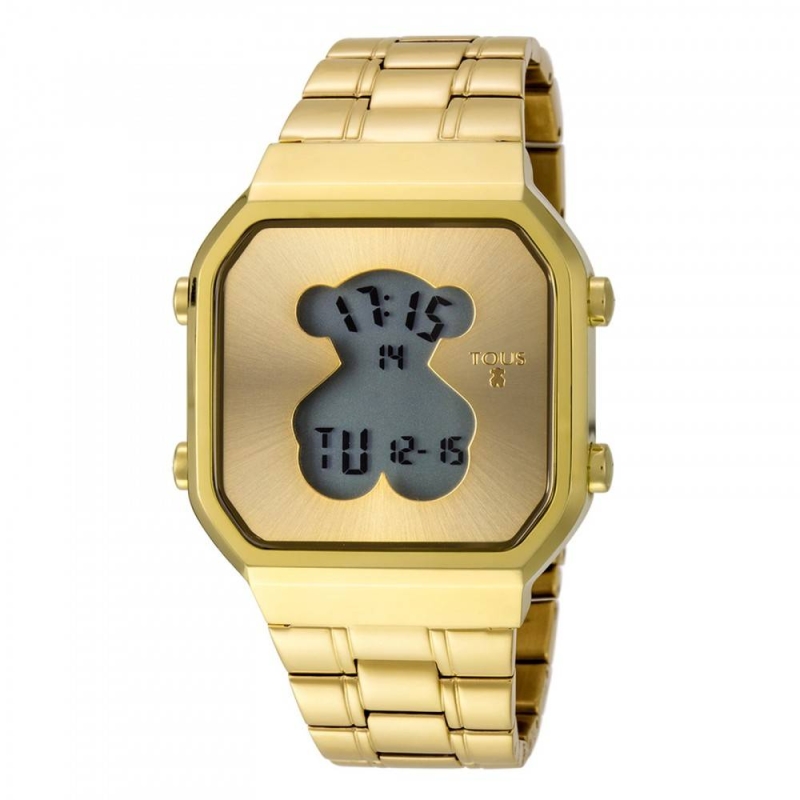 Reloj Tous D-Bear SQ de acero IP dorado 600350285 Reloj Tous D-Bear SQ de acero IP dorado 600350285