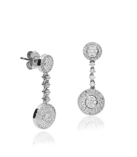 Pendientes "Uma"  de Oro Bicolor 18k y Diamantes