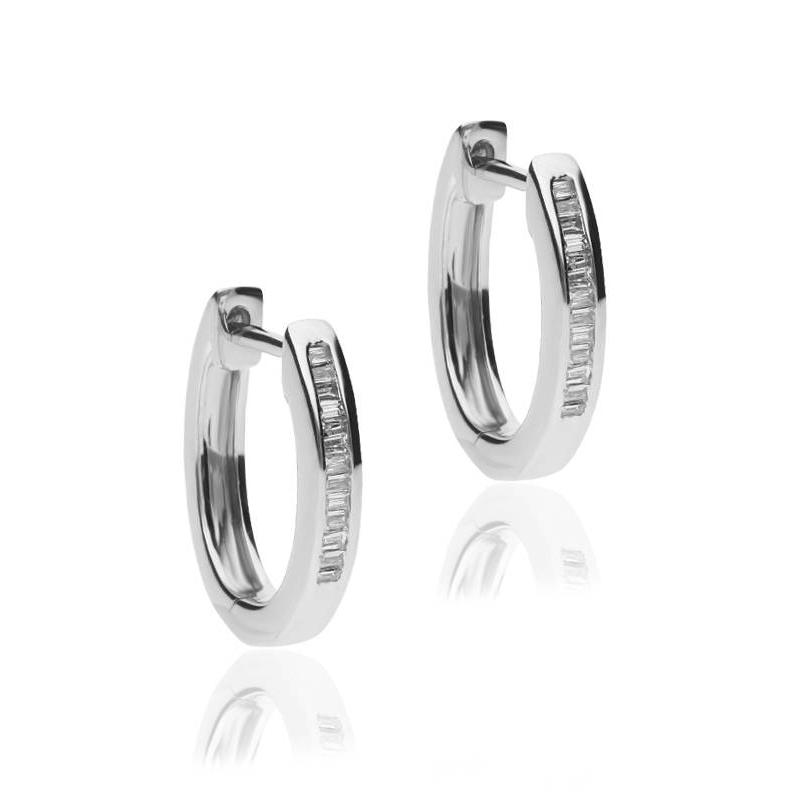 Pendientes "Marita"  de Oro Blanco 18k. y Diamantes