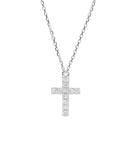 Gargantilla "Cruz Diamantes" oro 18k y diamantes