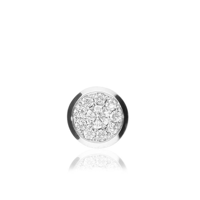 Colgante "Moon" Oro Blanco 18k y Diamantes