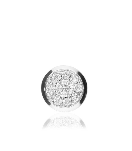 Colgante "Moon" Oro Blanco 18k y Diamantes
