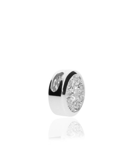 Colgante "Moon" Oro Blanco 18k y Diamantes