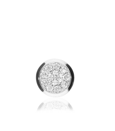 Colgante "Little Moon" Oro Blanco 18k y Diamantes
