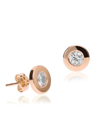 Pendientes "My Sun" Oro 18k y circonita