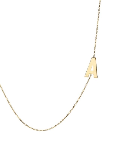 Gargantilla Glam Letra "A" oro 18k