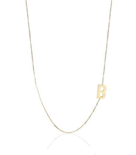 Gargantilla Glam Letra "B" oro 18k