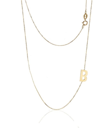 Gargantilla Glam Letra "B" oro 18k