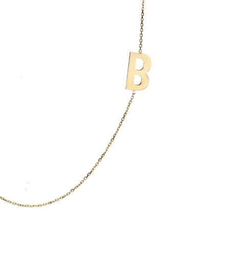 Gargantilla Glam Letra "B" oro 18k