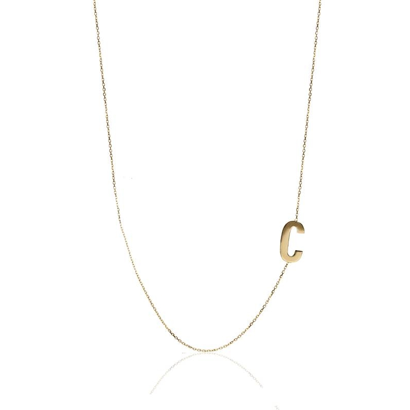 Gargantilla Glam Letra "C" oro 18k