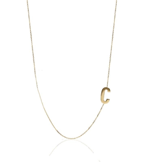 Gargantilla Glam Letra "C" oro 18k