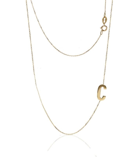 Gargantilla Glam Letra "C" oro 18k