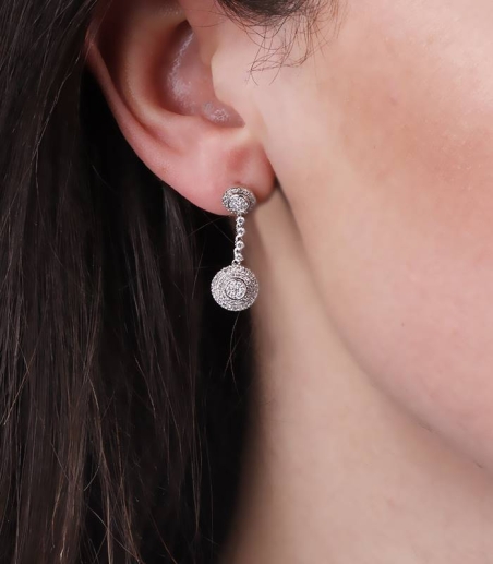 Pendientes "Uma"  de Oro Bicolor 18k y Diamantes