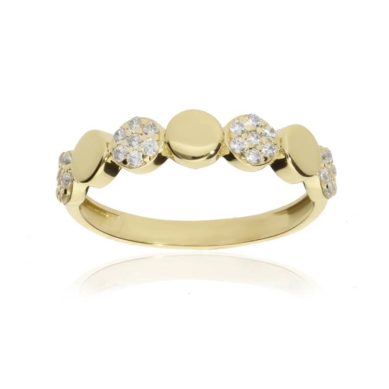 Anillo "Lilian" Oro 18k y circonitas