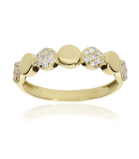 Anillo "Lilian" Oro 18k y circonitas