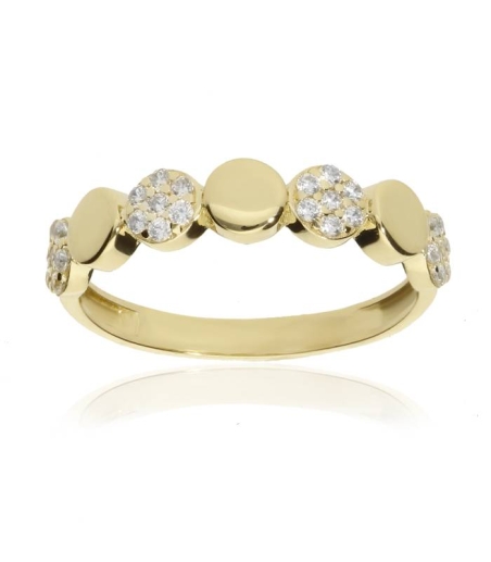 Anillo "Lilian" Oro 18k y circonitas