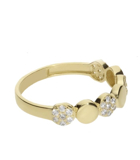 Anillo "Lilian" Oro 18k y circonitas