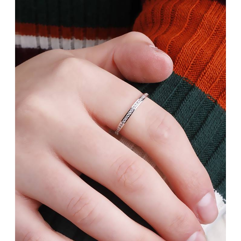 Alianza Oro Rosa Semi Pavimentada - Engaste De Carril 2 Filas - 0.32