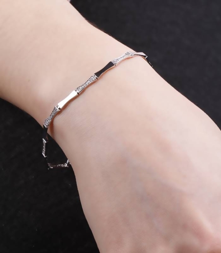Pulsera "Renata" Oro blanco 18k y diamantes