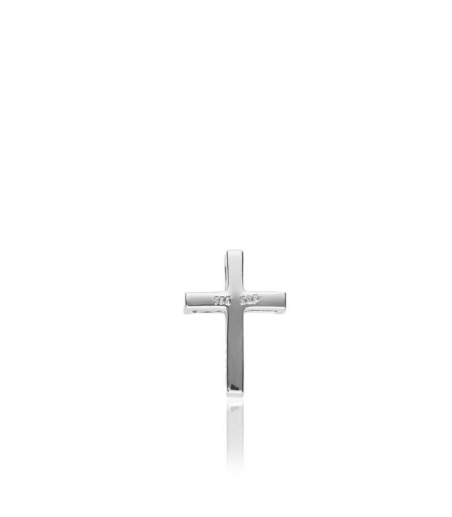 Colgante "Cruz de Cielo" Oro Blanco 18k y Diamantes