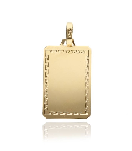 Colgante Placa  Oro 18k.