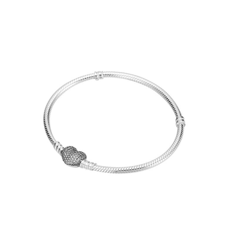 Pulsera Pandora Moments con cierre corazón 590727CZ