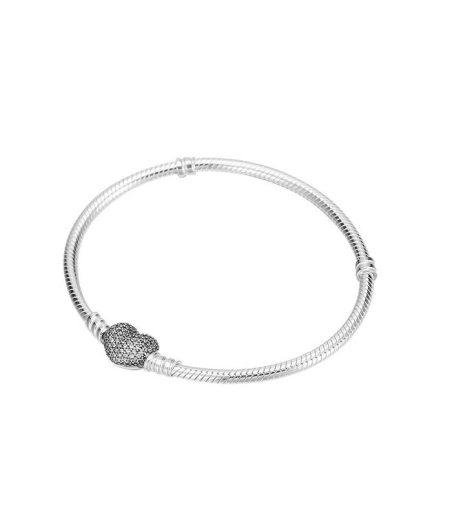 Pulsera Pandora Moments con cierre corazón 590727CZ