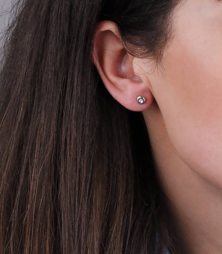 Pendientes Oro 18k y diamantes 0.022cts "Roy"