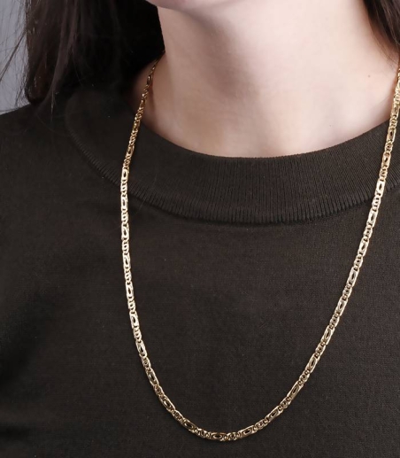 Cadena oro 18k eslabón macizo 60cm "Gergia"