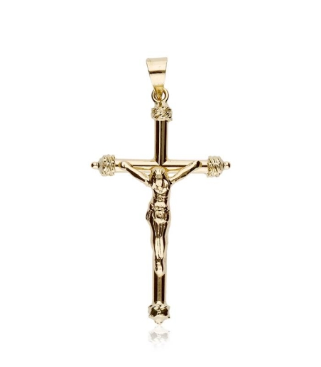 Colgante Cruz con Cristo Oro