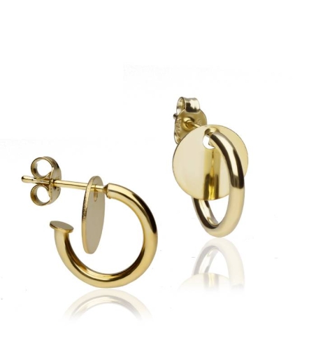 Pendientes "Adaris"  Aro Baño Oro 18k