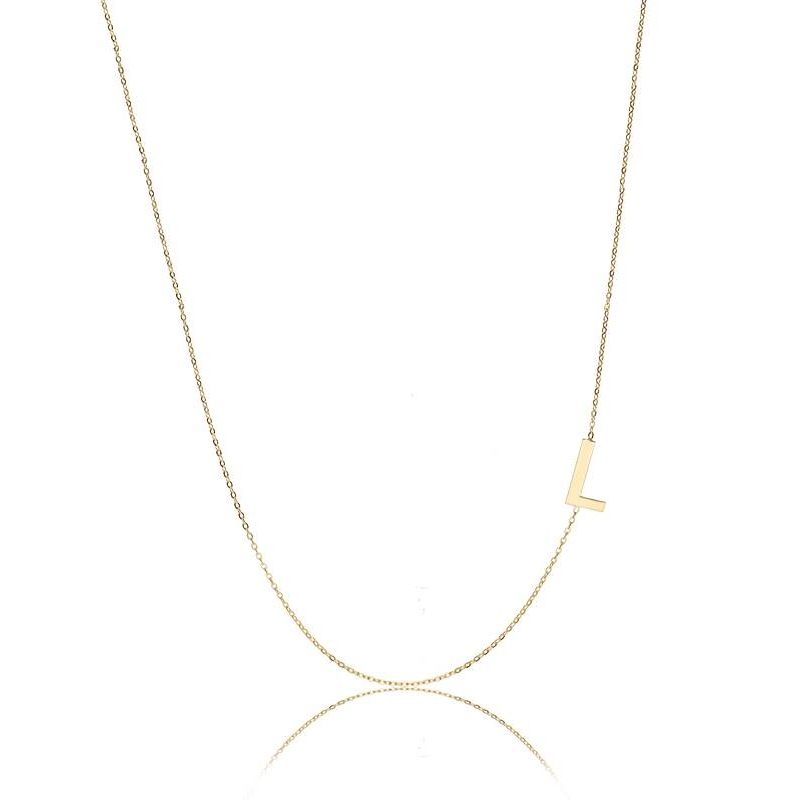 Gargantilla Glam Letra "L" oro 18k