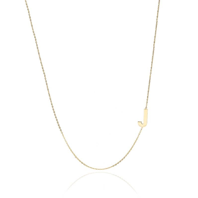 Gargantilla Glam Letra "J" oro 18k