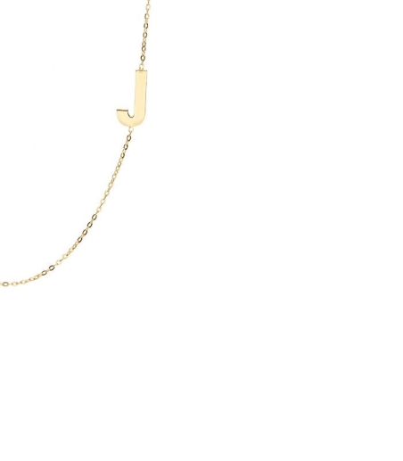 Gargantilla Glam Letra "J" oro 18k