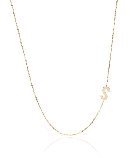 Gargantilla Glam Letra "S" oro 18k