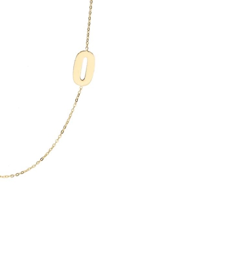 Gargantilla Glam Letra "O" oro 18k