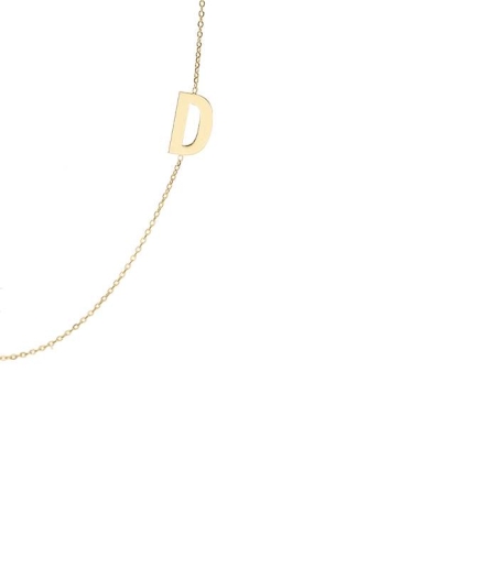 Gargantilla Glam Letra "D" oro 18k