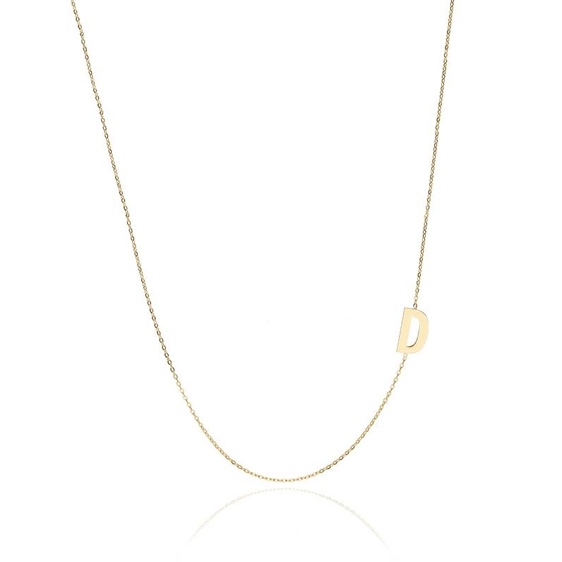 Gargantilla Glam Letra "D" oro 18k