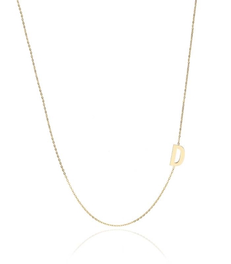 Gargantilla Glam Letra "D" oro 18k