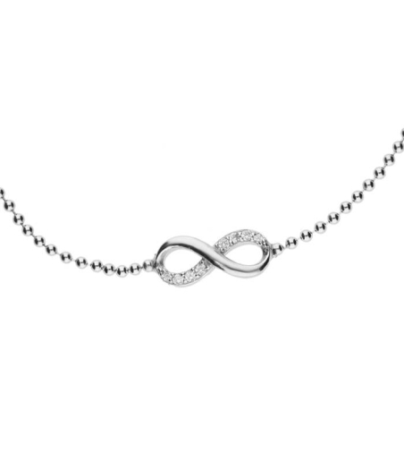 Pulsera "Infinito Brillante" Plata de ley