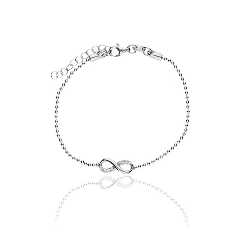 Pulsera "Infinito Brillante" Plata de ley