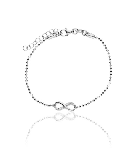 Pulsera "Infinito Brillante" Plata de ley