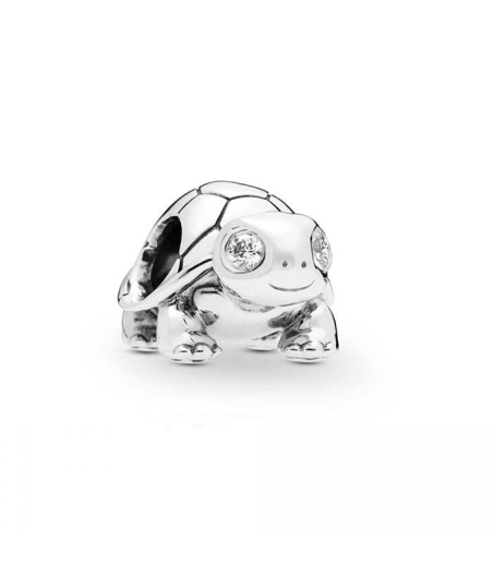 Charm en plata de ley Tortuga con ojos Brillantes 797878CZ