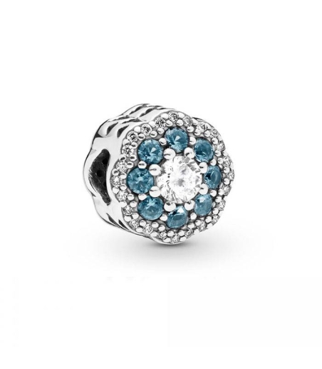 Charm en plata de ley Flor Azul Brillante 797851NMB