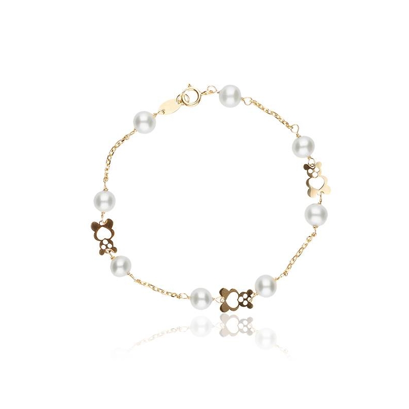 Pulsera "Sole" Oro 18k. y Perlas Cultivadas