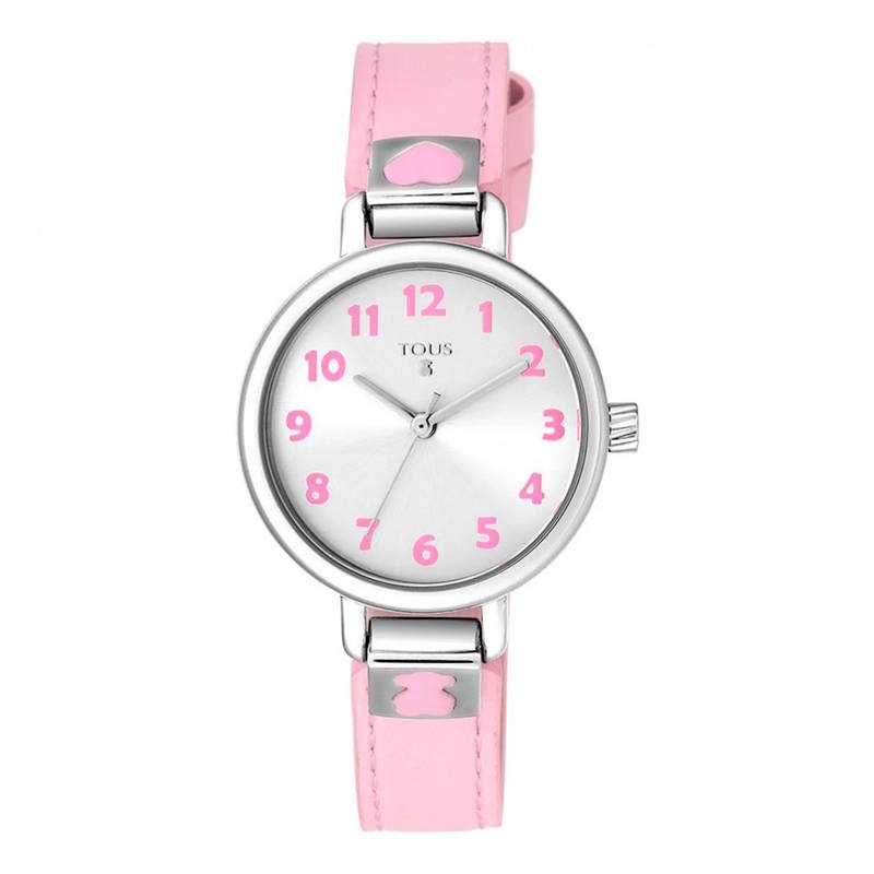 Reloj Tous Dream de acero con correa de piel rosa 900350205 Reloj Tous Dream de acero con correa de piel rosa 900350205