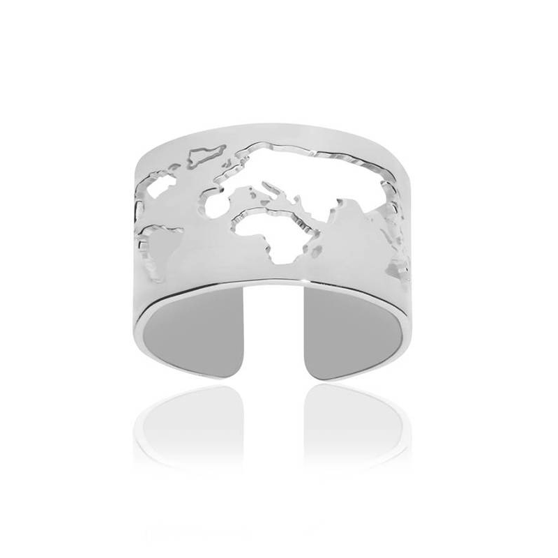 Anillo "Mundo" en plata de primera ley