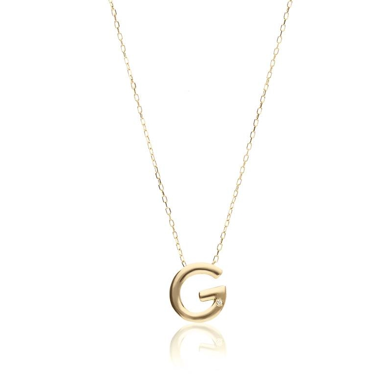 Gargantilla "G" oro 18k y diamante