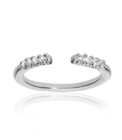 Anillo "Jazz Snake" en plata de primera ley y circonitas